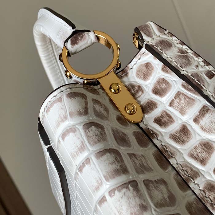 Louis Vuitton LV Women Capucines Mini Handbag Beige Brown Brilliant Alligator Leather (10)
