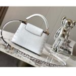 Louis Vuitton LV Women Capucines Mini Handbag Beige Brown Brilliant Crocodilien Leather - Bild 3