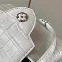 Louis Vuitton LV Women Capucines Mini Handbag White Brilliant Crocodilien Leather (1)