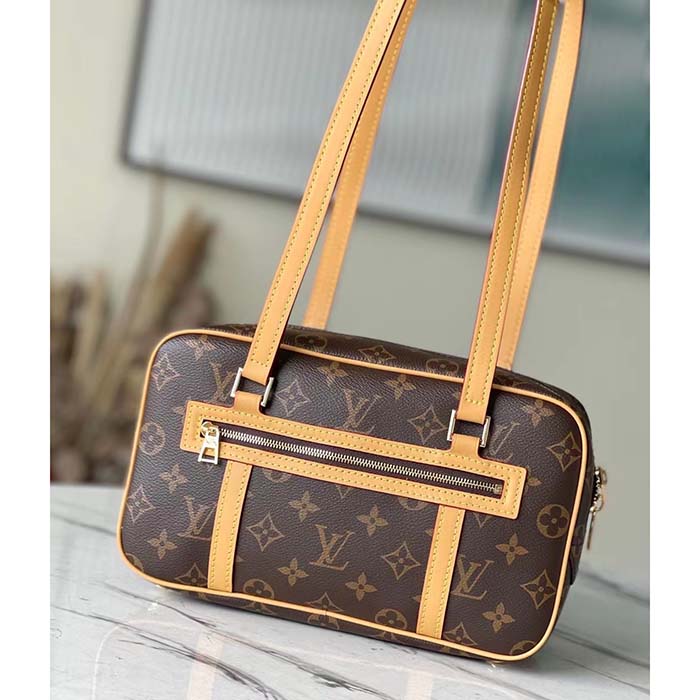 Louis Vuitton LV Women Cité Handbag Monogram Coated Canvas Cowhide Leather (10)