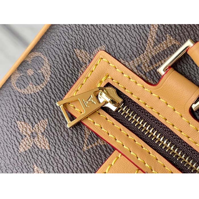 Louis Vuitton LV Women Cité Handbag Monogram Coated Canvas Cowhide Leather (13)