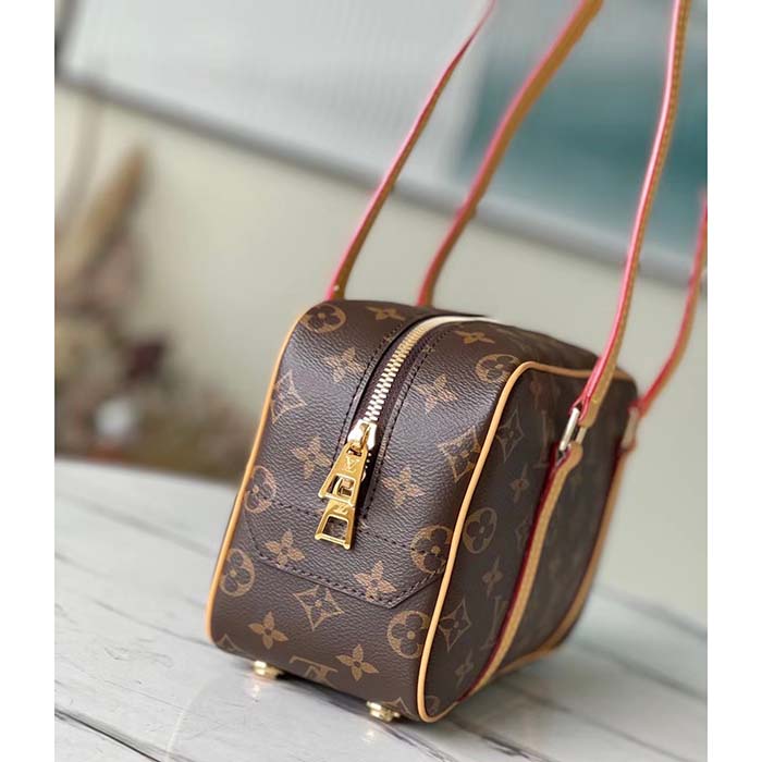 Louis Vuitton LV Women Cité Handbag Monogram Coated Canvas Cowhide Leather (7)