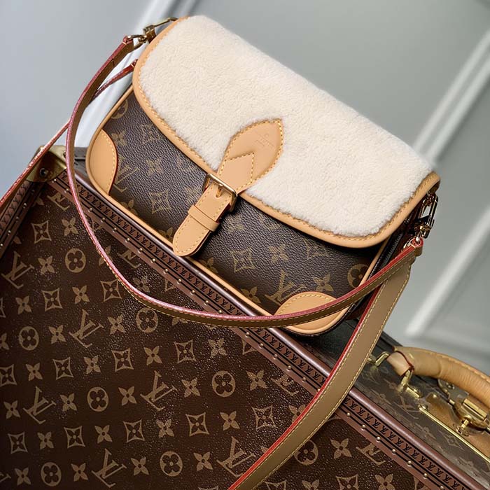 Louis Vuitton Diane Satchel Monogram Brown/Beige/Multi in Coated Canvas  with Gold-tone - US