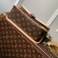 Louis Vuitton LV Women Diane Handbag Beige Brown Monogram Coated Canvas Shearling (5)