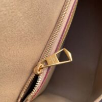 Louis Vuitton LV Women Diane Handbag Beige Brown Monogram Coated Canvas Shearling (5)