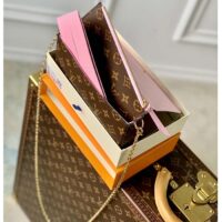 Louis Vuitton LV Women Félicie Pochette Pink Brown Monogram Coated Canvas (1)