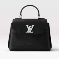 Louis Vuitton LV Women Lockme Ever Mini Handbag Black Grained Calf Leather (1)