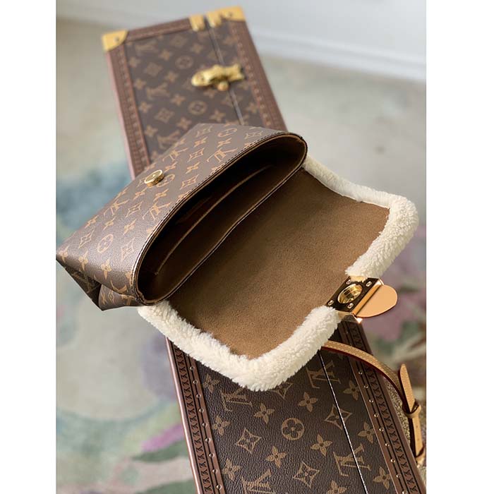 Louis Vuitton Locky BB Brown in Coated Canvas/Shearling with Gold-tone - US