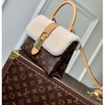 Louis Vuitton LV Women Locky BB Handbag Beige Brown Monogram Coated Canvas Shearling - Image 3