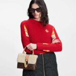 Louis Vuitton LV Women Locky BB Handbag Beige Brown Monogram Coated Canvas Shearling - Image 13