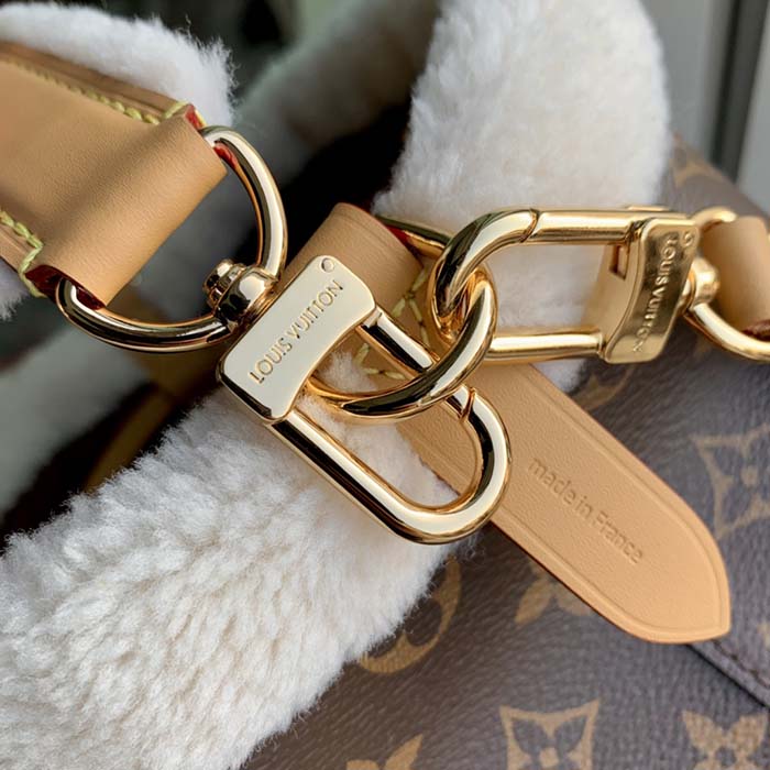 Louis Vuitton Neonoe BB Brown in Coated Canvas/Shearling with Gold-tone - US