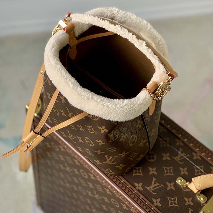 MODA ARCHIVE X REBAG Pre-Owned Louis Vuitton NeoNoe Monogram Canvas with Shearling  Bag BB - ShopStyle