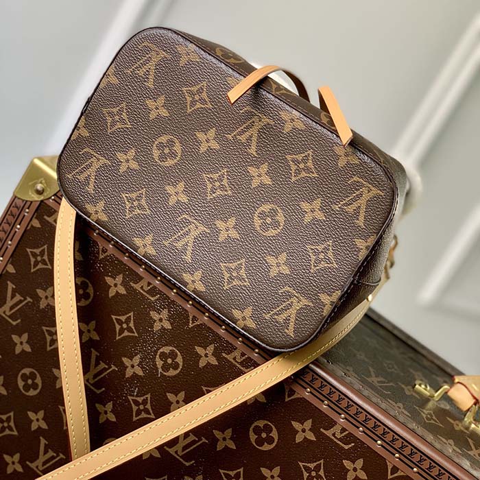 Louis Vuitton Neonoe BB Brown in Coated Canvas/Shearling with Gold