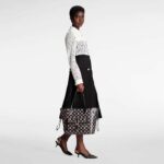 Louis Vuitton LV Women Neverfull MM Tote Bag Black Monogram Coated Canvas - immagine 11