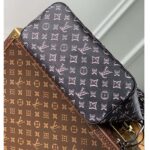 Louis Vuitton LV Women Neverfull MM Tote Bag Black Monogram Coated Canvas - immagine 5