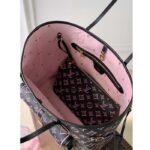 Louis Vuitton LV Women Neverfull MM Tote Bag Black Monogram Coated Canvas - immagine 6