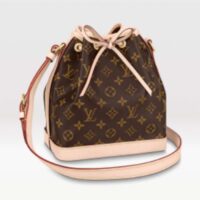 Louis Vuitton LV Women Noé BB Bucket Bag Monogram Coated Canvas Cowhide Leather (2)