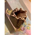 Louis Vuitton LV Women Noé Bucket Bag Brown Monogram Coated Canvas Cowhide Leather - Image 6