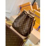 Louis Vuitton LV Women Noé Bucket Bag Brown Monogram Coated Canvas Cowhide Leather - Image 4