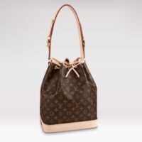 Louis Vuitton LV Women Noé Bucket Bag Brown Monogram Coated Canvas Cowhide Leather (2)