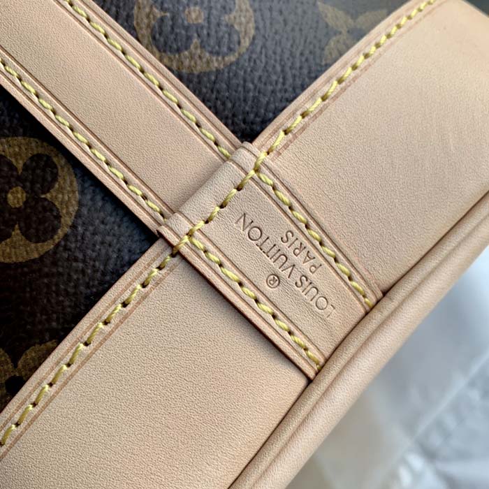 Louis Vuitton LV Women Noé Bucket Bag Brown Monogram Coated Canvas Cowhide Leather (3)