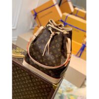 Louis Vuitton LV Women Noé Bucket Bag Brown Monogram Coated Canvas Cowhide Leather (2)