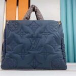 Louis Vuitton LV Unisex OnTheGo MM Tote Black Recycled Nylon Econyl - Image 2