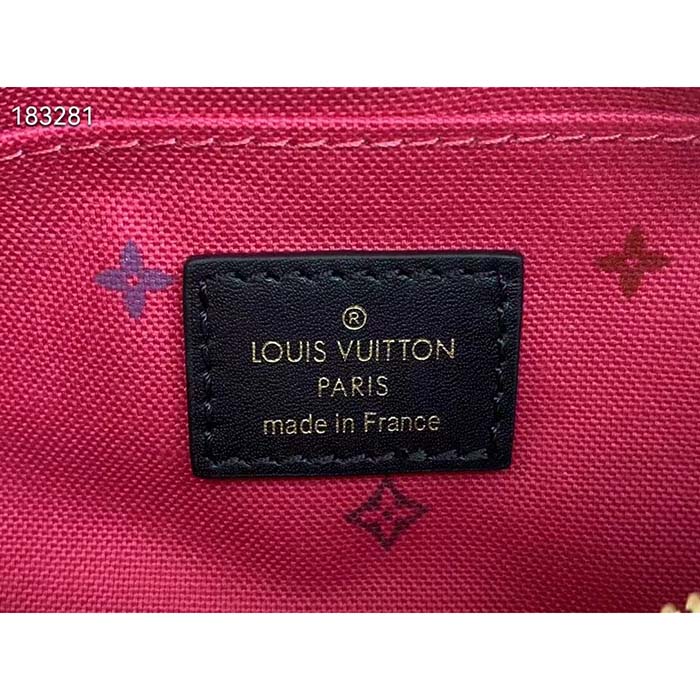 Louis Vuitton Midnight Fuchsia Coated Canvas Papillion Bb Gold Hardware, 2021-2022 (Like New), Pink/Purple/Blue Womens Handbag