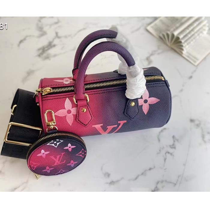 Louis Vuitton LV Women Papillon BB Handbag Midnight Fuchsia Monogram Coated Canvas (6)