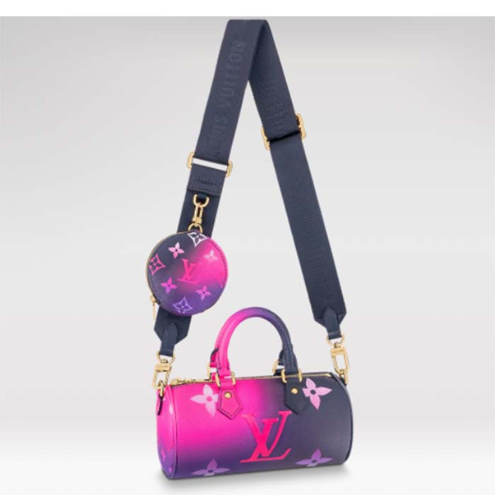 Louis Vuitton LV Women Papillon BB Handbag Midnight Fuchsia Monogram Coated Canvas