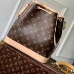 Louis Vuitton LV Women Petit Noé Bucket Bag Monogram Coated Canvas Cowhide Leather - Image 3
