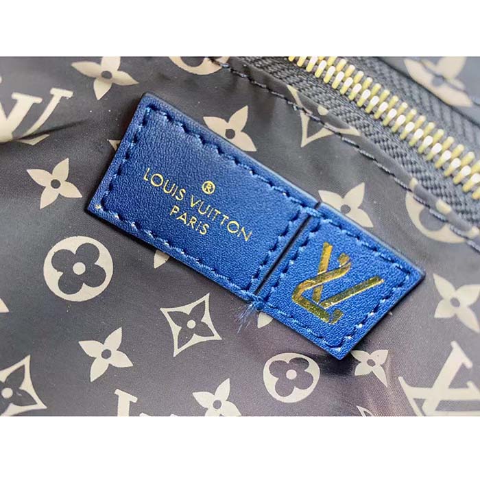 Louis Vuitton LV Women Pillow Speedy Bandoulière 25 Handbag Navy Blue Monogram Coated Canvas (6)