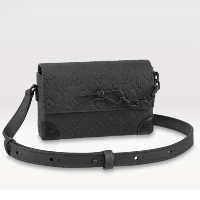 Louis Vuitton LV Women Steamer Wearable Wallet Black Embossed Cowhide Leather
