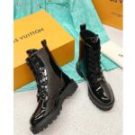 Louis Vuitton LV Women Territory Flat Ranger Black Patent Calf Leather Treaded Rubber - Imagen 5