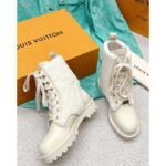 Louis Vuitton LV Women Territory Flat Ranger Ecru Beige Calf Leather Wool - immagine 6