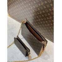 Louis Vuitton LV Women Toiletry Pouch On Chain Monogram Coated Canvas Cowhide (13)