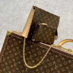 Louis Vuitton LV Women Toiletry Pouch On Chain Monogram Coated Canvas Cowhide - Image 4