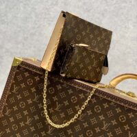 Louis Vuitton LV Women Toiletry Pouch On Chain Monogram Coated Canvas Cowhide (13)