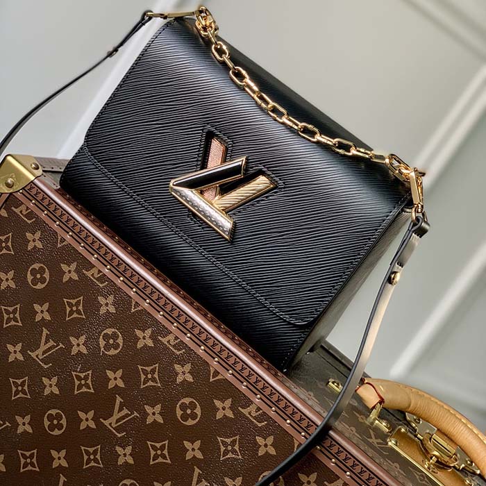 Louis Vuitton Twist and Twisty Epi MM Black/White in Cowhide Leather with  Gold-tone - US