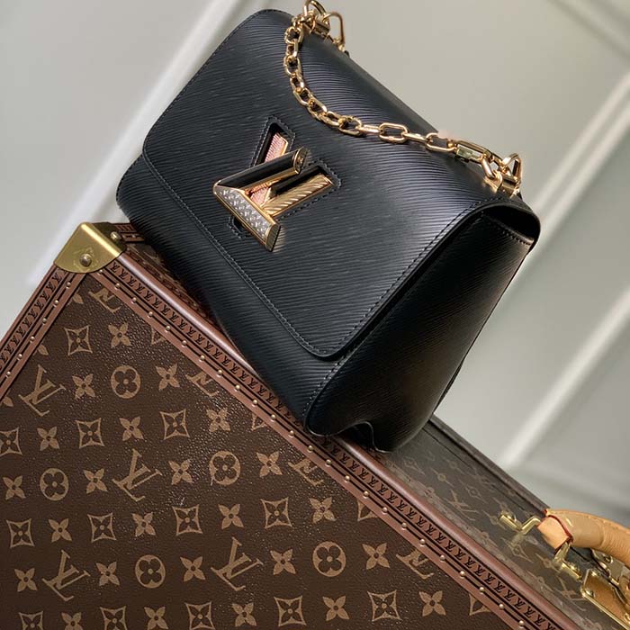 Louis Vuitton Twist and Twisty Epi MM Black/White in Cowhide