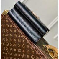 Louis Vuitton LV Women Twist MM Handbag Black Epi Grained Cowhide (1)