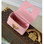 Louis Vuitton LV Women Twist PM Handbag Pink Grained Calfskin Leather - Image 6