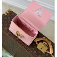 Louis Vuitton LV Women Twist PM Handbag Pink Grained Calfskin Leather (1)