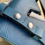 Louis Vuitton LV Women Twist PM Handbag Toledo Blue Epi Grained Cowhide - Image 9