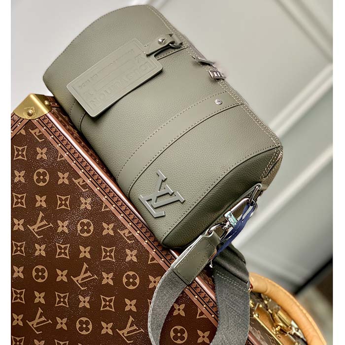 Louis Vuitton Unisex City Keepall Bag Khaki LV Aerogram Cowhide