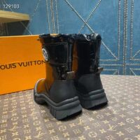 Louis Vuitton Unisex LV Ruby Flat Half Boot Black Vinyl Elastic Stopper Rubber (1)