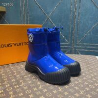 Louis Vuitton Unisex LV Ruby Flat Half Boot Electric Blue Vinyl Elastic Stopper Rubber (1)