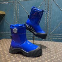 Louis Vuitton Unisex LV Ruby Flat Half Boot Electric Blue Vinyl Elastic Stopper Rubber (1)