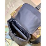 Louis Vuitton Unisex Saumur Backpack Monogram Eclipse Coated Canvas Black Cowhide Leather - Image 5