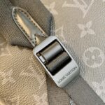 Louis Vuitton Unisex Saumur Backpack Monogram Eclipse Coated Canvas Black Cowhide Leather - Image 10